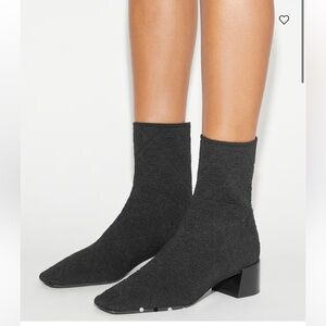 Tory Burch stretch ankle logo jacquard boot